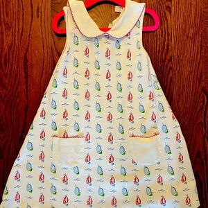 Sailboat Print Kids Dress